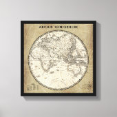  kaart van Europa en Azië Canvas Afdruk (Voorkant)