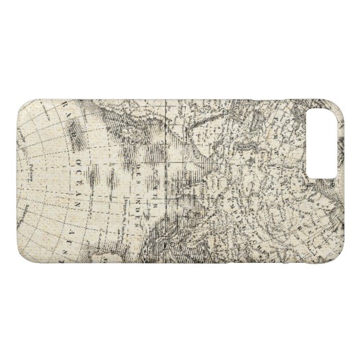  kaart van Europa en Azië Case-Mate iPhone Case (Achterkant (Horizontaal))