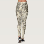  kaart van Europa en Azië Leggings (Achterkant)