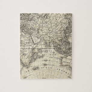 kaart van Europa en Azië Legpuzzel