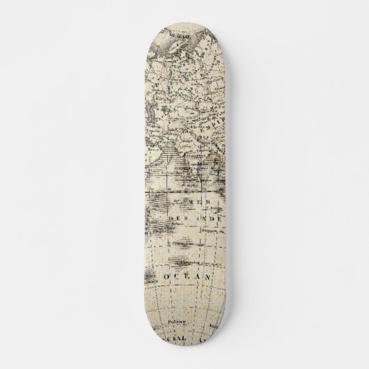  kaart van Europa en Azië Persoonlijk Skateboard (Voorkant)