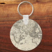  kaart van Europa en Azië Sleutelhanger (Voorkant)
