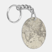 kaart van Europa en Azië Sleutelhanger (Voorkant Links)