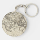 kaart van Europa en Azië Sleutelhanger (Achterkant)