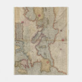  kaart van Europa en het Middellandse-Zeegebied (1 Fleece Deken (Voorkant)