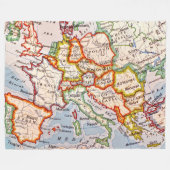KAART VAN EUROPA FLEECE DEKEN (Voorkant (Horizontaal))