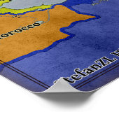 Kaart van Europa in 1914 Poster (Hoek)