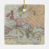  kaart van Europa Keramisch Ornament (Achterkant)