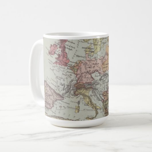 kaart van Europa Koffiemok (Voorkant links)
