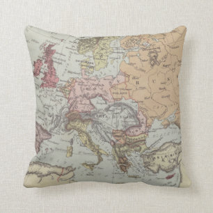  kaart van Europa Kussen