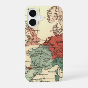 Kaart van Europa Landen Wereld Antiek iPhone 16 Hoesje