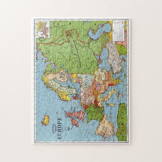 Kaart van Europa Legpuzzel (Verticaal)