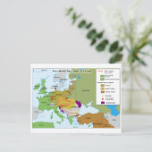 Kaart van Europa na de Tweede Wereldoorlog (Staand voorkant)