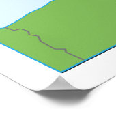 Kaart van Europa na de Tweede Wereldoorlog Poster (Hoek)