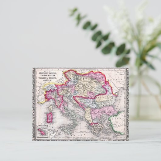  kaart van Europa Oostenrijk Italië Turkije Grieke (Staand voorkant)
