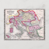  kaart van Europa Oostenrijk Italië Turkije Grieke (Voorkant)