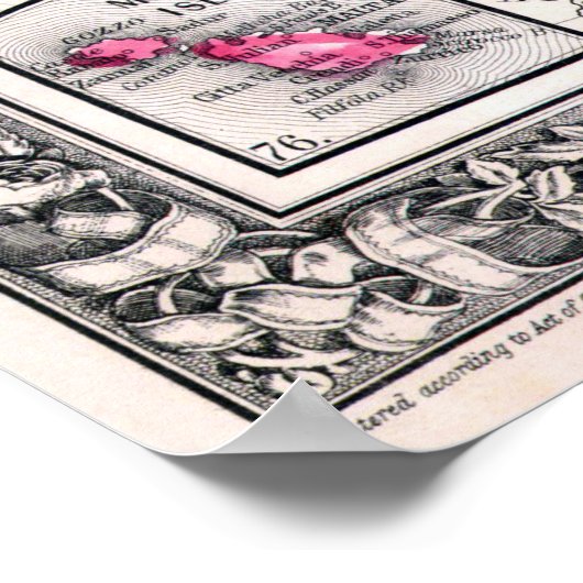  kaart van Europa Oostenrijk Italië Turkije Grieke Poster (Hoek)