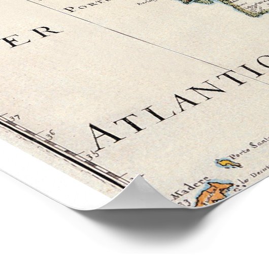 Kaart van Europa Poster (Hoek)