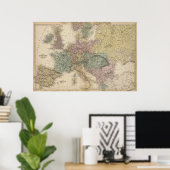 Kaart van Europa Poster (Thuiskantoor)