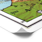 Kaart van Europa Poster (Hoek)