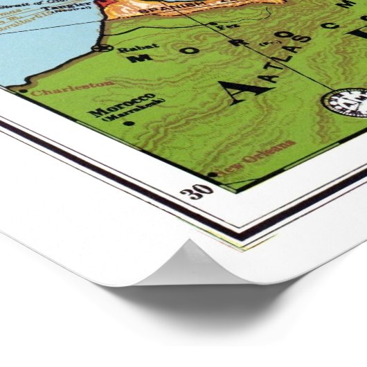 Kaart van Europa Poster (Hoek)