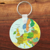 Kaart van Europa Sleutelhanger (Voorkant)