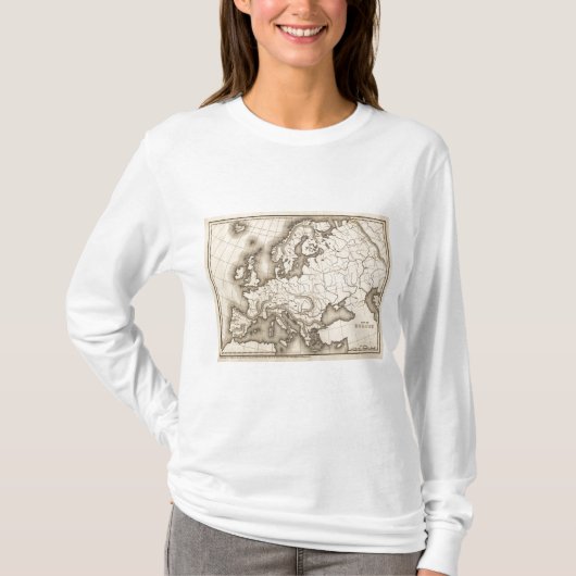 Kaart van Europa T-shirt (Voorkant)