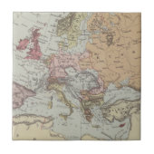  kaart van Europa Tegeltje (Voorkant)