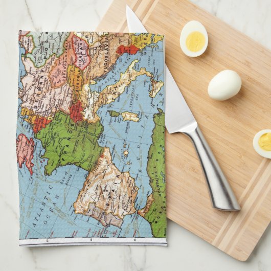 Kaart van Europa Theedoek (Quarter Fold)