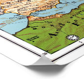 kaart van Europa uit 1923 Poster (Hoek)