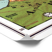 Kaart van Europa van G. Washington Bacon (1830-192 Poster (Hoek)