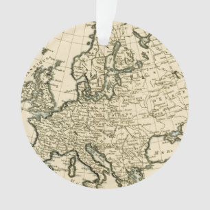 Kaart van Europa van Guillaume Raynal Ornament