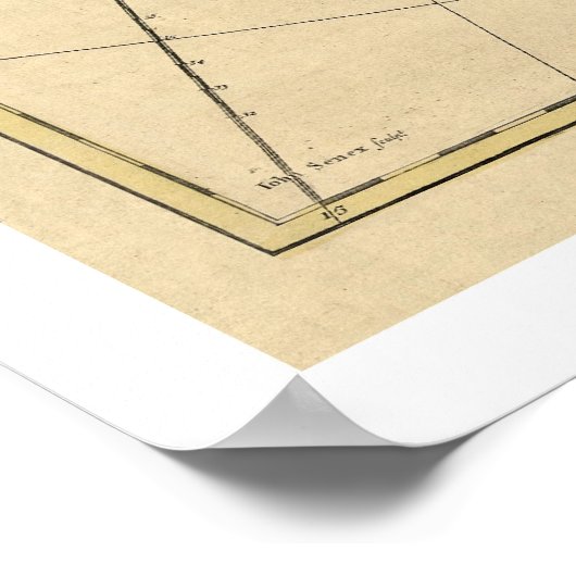 Kaart van Europa van Senex 1725 Poster (Hoek)