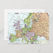  kaart van Europese kleurrijke pastels (Voorkant / Achterkant)