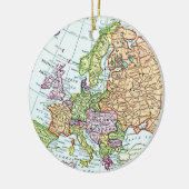 kaart van Europese kleurrijke pastels Keramisch Ornament (Links)