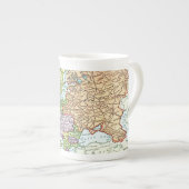  kaart van Europese kleurrijke pastels Porselein Kop (Voorkant rechts)