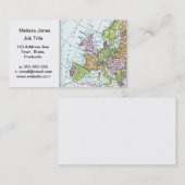  kaart van Europese kleurrijke pastels Visitekaartje (Voorkant / Achterkant)