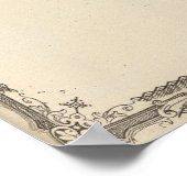  kaart van Evansville Indiana (1876) Poster (Hoek)