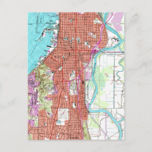  kaart van Everett Washington (1953)