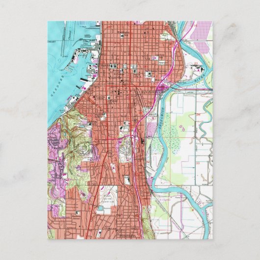  kaart van Everett Washington (1953) (Voorkant)