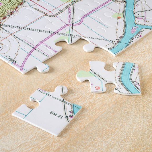  kaart van Everett Washington (1953) Legpuzzel (Zijkant)