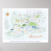 Kaart van Faërie Poster (Voorkant)