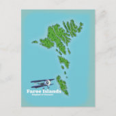Kaart van Faeröer Koninkrijk Denemarken (Voorkant)