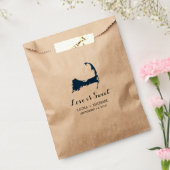 Kaart van Falmouth Cape Cod met hart | Favorieten Bedankzakje (Gezegeld)