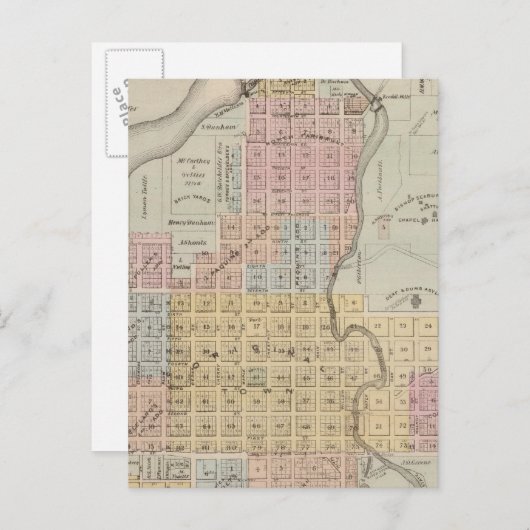 Kaart van Faribault, Rice County, Minnesota (Voorkant / Achterkant)