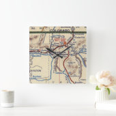 kaart van Farmington New Mexico Vierkante Klok (Huis)