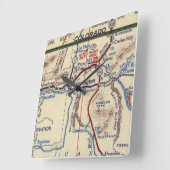 kaart van Farmington New Mexico Vierkante Klok (Hoek)