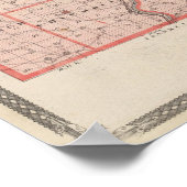 Kaart van Fayette County met East Connersville Poster (Hoek)