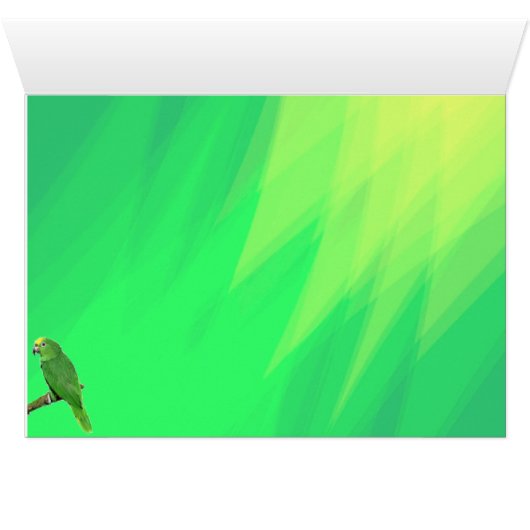 Kaart van felicitaties voor papegaai (Binnen Horizontaal (Onder))