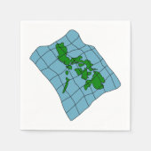 Kaart van Filipijnen Papieren servetten (Voorkant)